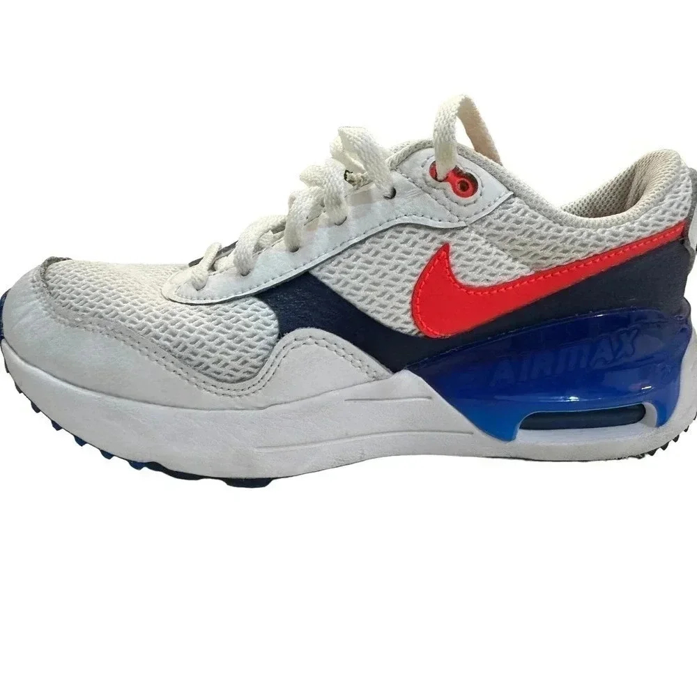 Nike Air Max Boys White Crimson Color System GS Trainers Sneaker Size 6Y